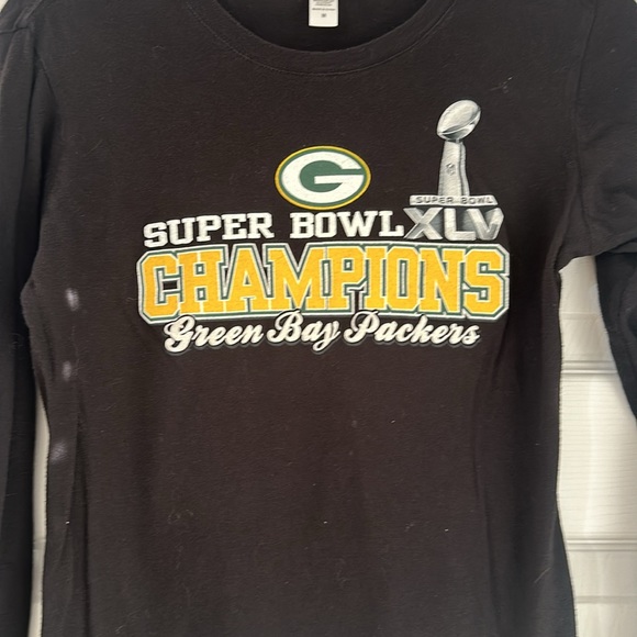 Green Bay Packers Super Bowl XLV Champions - Women’s Long Sleeve Tee - Medium - Picture 2 of 5